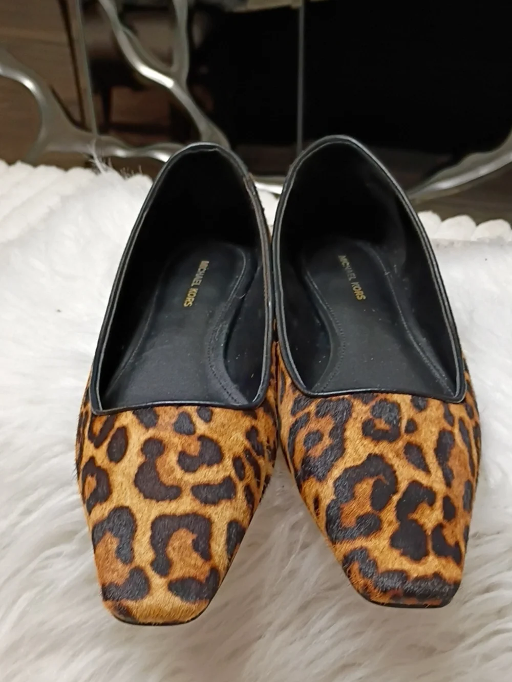 Michael Kors Darrah Cheetah Print Cow Fur Ballet Flats Women’s 6M